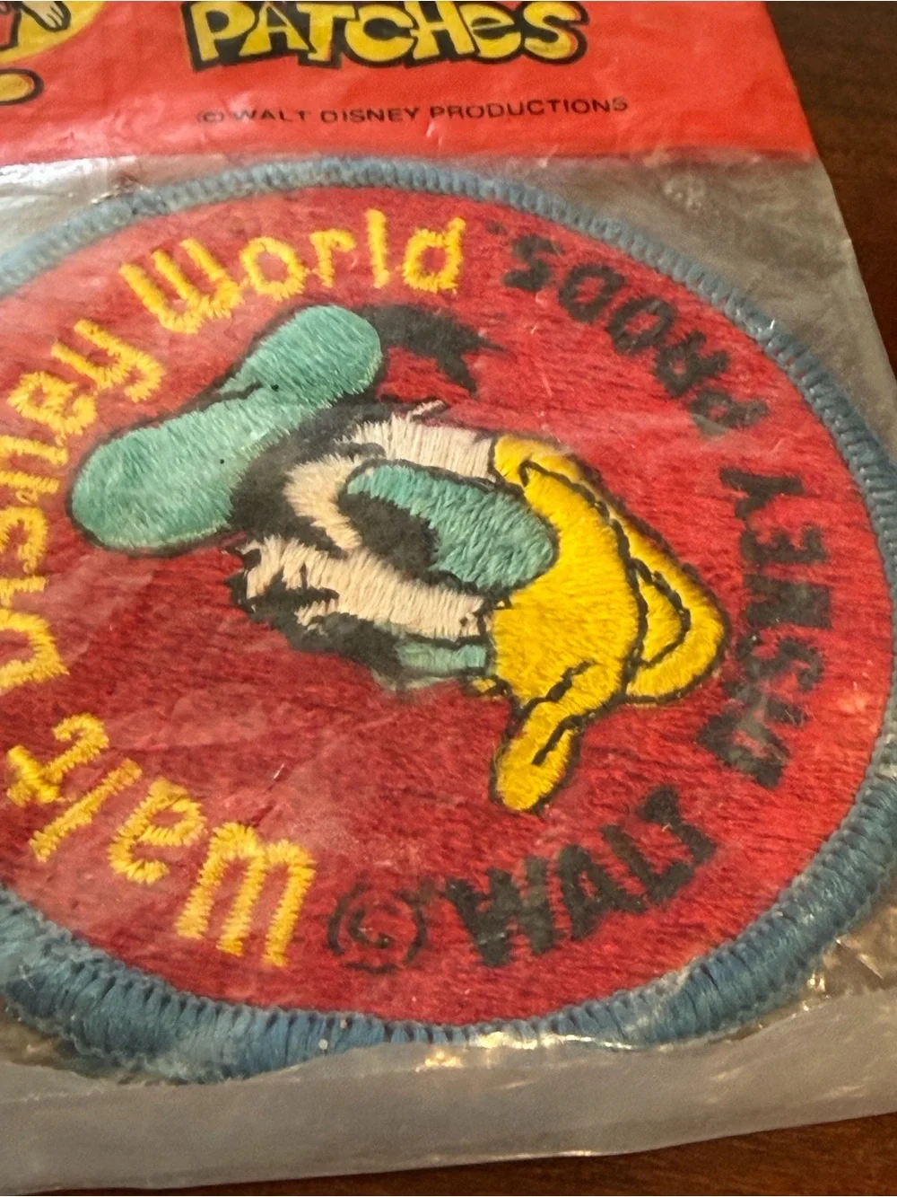 Walt Disney World Character Patches Donald Vintage 1970s Sew-on Patch Sealed 3”